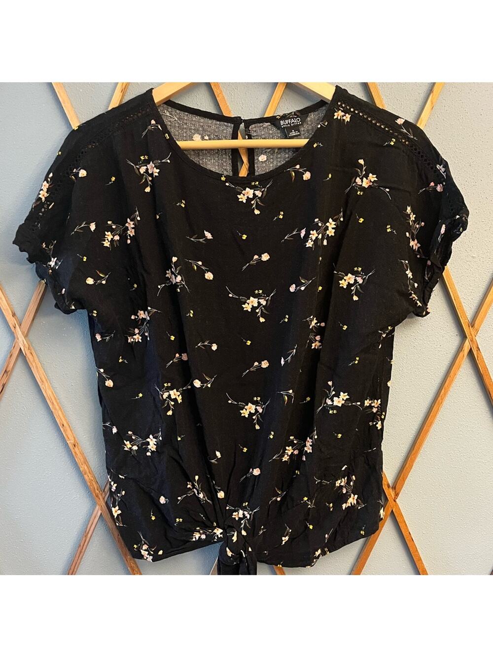 Buffalo David Bitton Tie Front Blouse